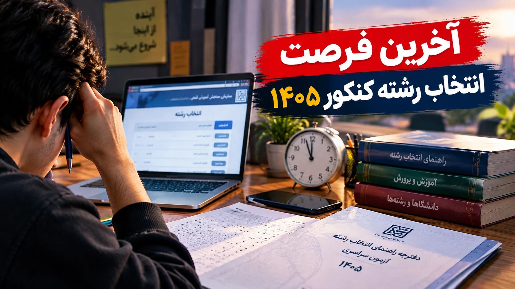 مهلت انتخاب رشته کنکور ۱۴۰۵ امشب تمام می‌شود | سازمان سنجش: تمدید نمی‌کنیم
